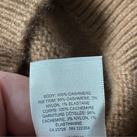 Aritzia Wilfred Luxe Cashmere Cyprie mock neck Sweater in rich chestnut large - Picture 13 of 14